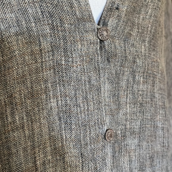EILEEN FISHER Size 3X 100% Linen Textured Fabric 4-looped Button close $398 NEW - Picture 12 of 16